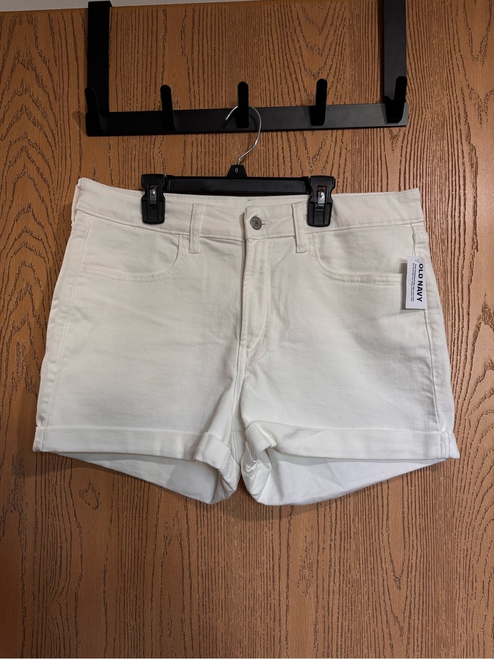 Old Navy White Roll-Cuff Denim Shorts